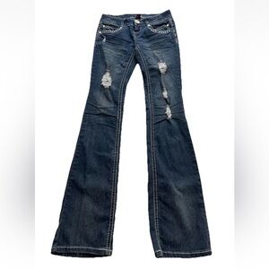 Almost Famous Sz 3 Juniors Y2K Denim Jeans